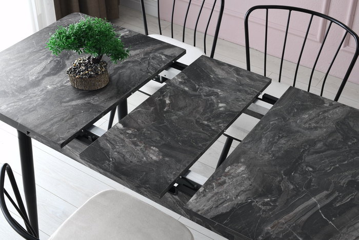 Hanah Home Mesa de comedor extensible Ay - 1182 Antracita